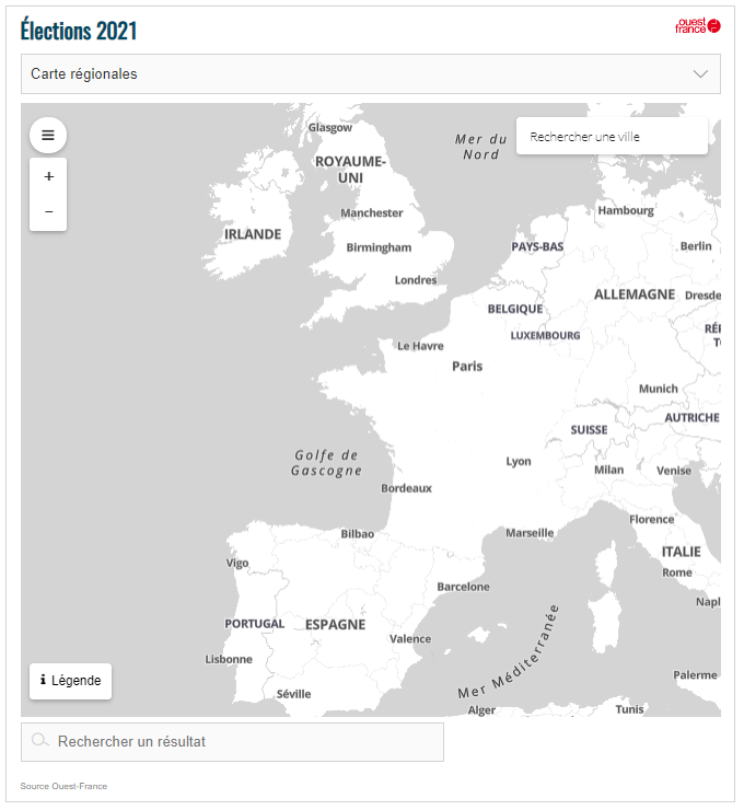 Résultats des élections en direct