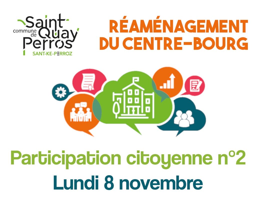 Projet de centre-bourg, participation citoyenne n°2 - lundi 8 novembre