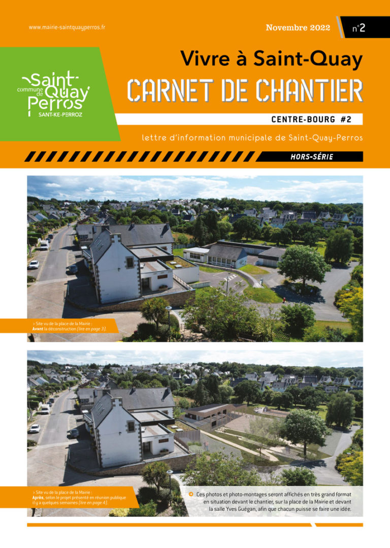 Vivre à Saint-Quay – hors-série – carnet de chantier centre-bourg n°2 – novembre 2022