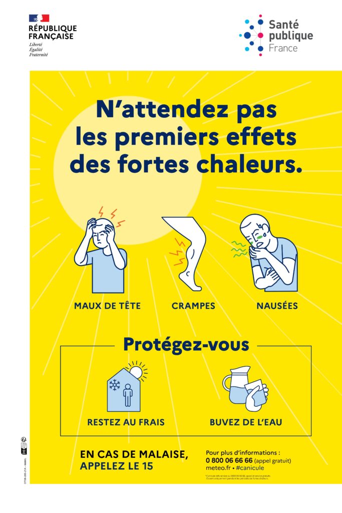 Épisode de Canicule En cas de malaise APPELEZ LE 15