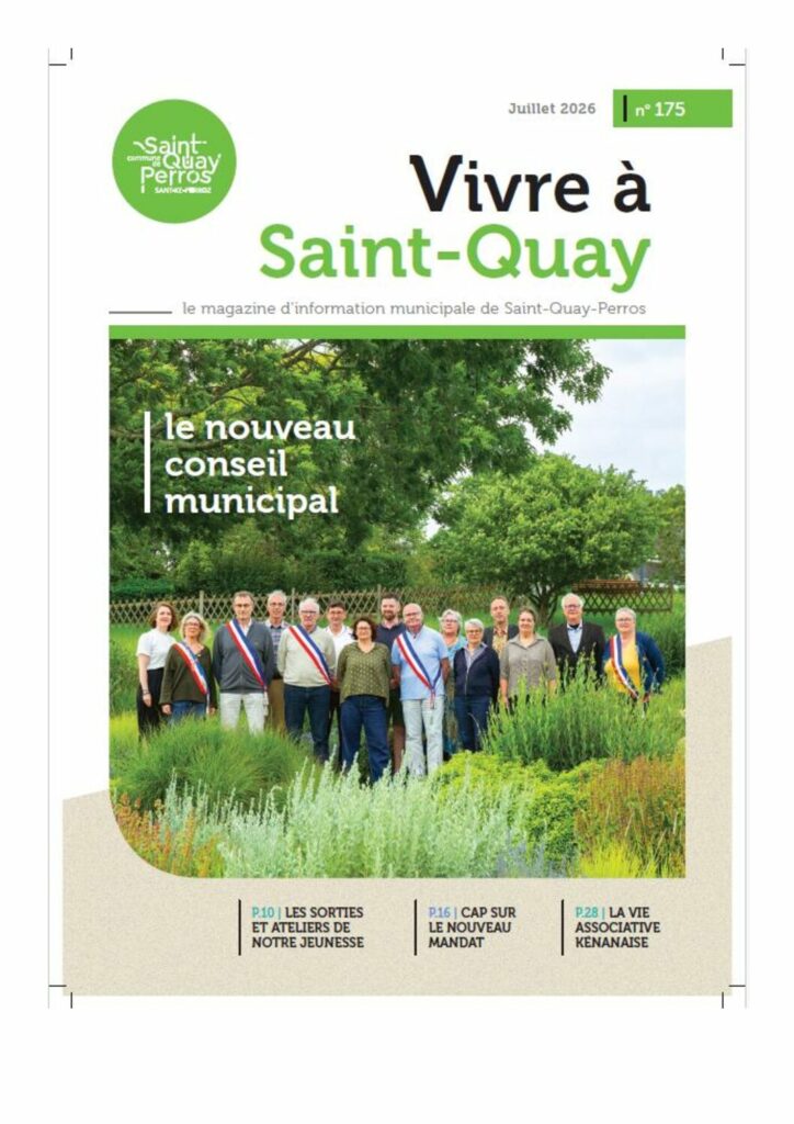 Le Vivre à Saint-Quay Juillet 2026 est disponible pour lecture ou téléchargement en bas de cette page .